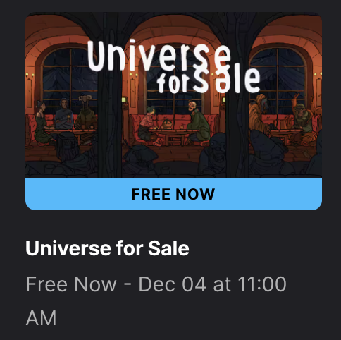 Epic Games Freebie: Get Universe for Sale for FREE